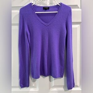 Charter Club Luxury Cashmere Sweater Size S Purple Classic Preppy Cozy Mature